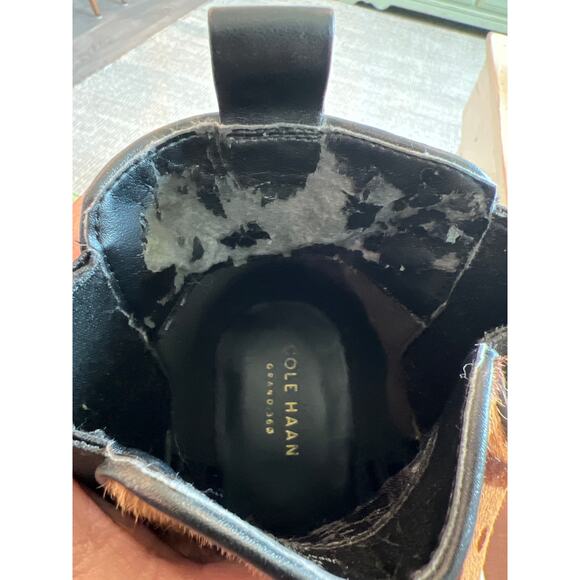 Cole Haan size 8 real fur animal print booties - Picture 5 of 5